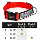 Nylon Dog Collar: 2 Patch Fasteners