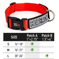 Nylon Dog Collar: 2 Patch Fasteners