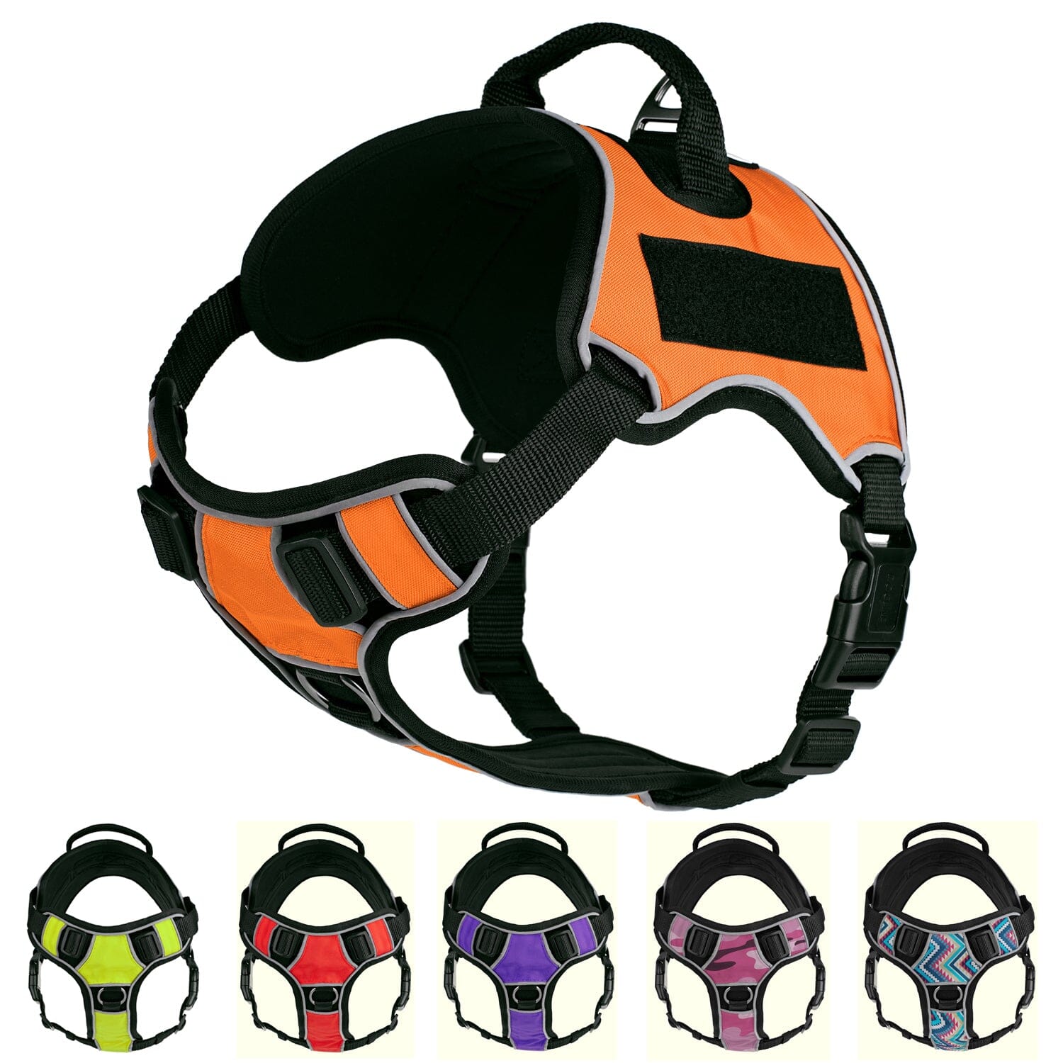 No-Pull Harness: 15-45" chest, 2 Patch Fasteners