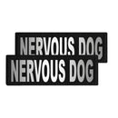 Two 'Nervous Dog' patches on a white background