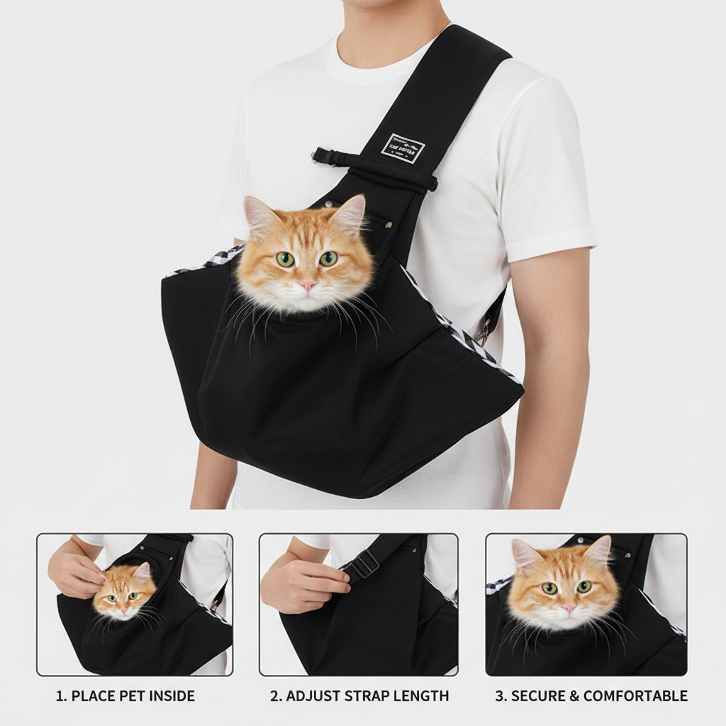 Crossbody Pet Sling Bag Carrier