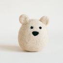 Polar Bear Wool Dog Toy