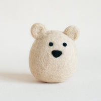 Polar Bear Wool Dog Toy