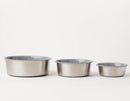 Slow Feeder Dog Bowl Grey - Anti Slip Stainless Steel