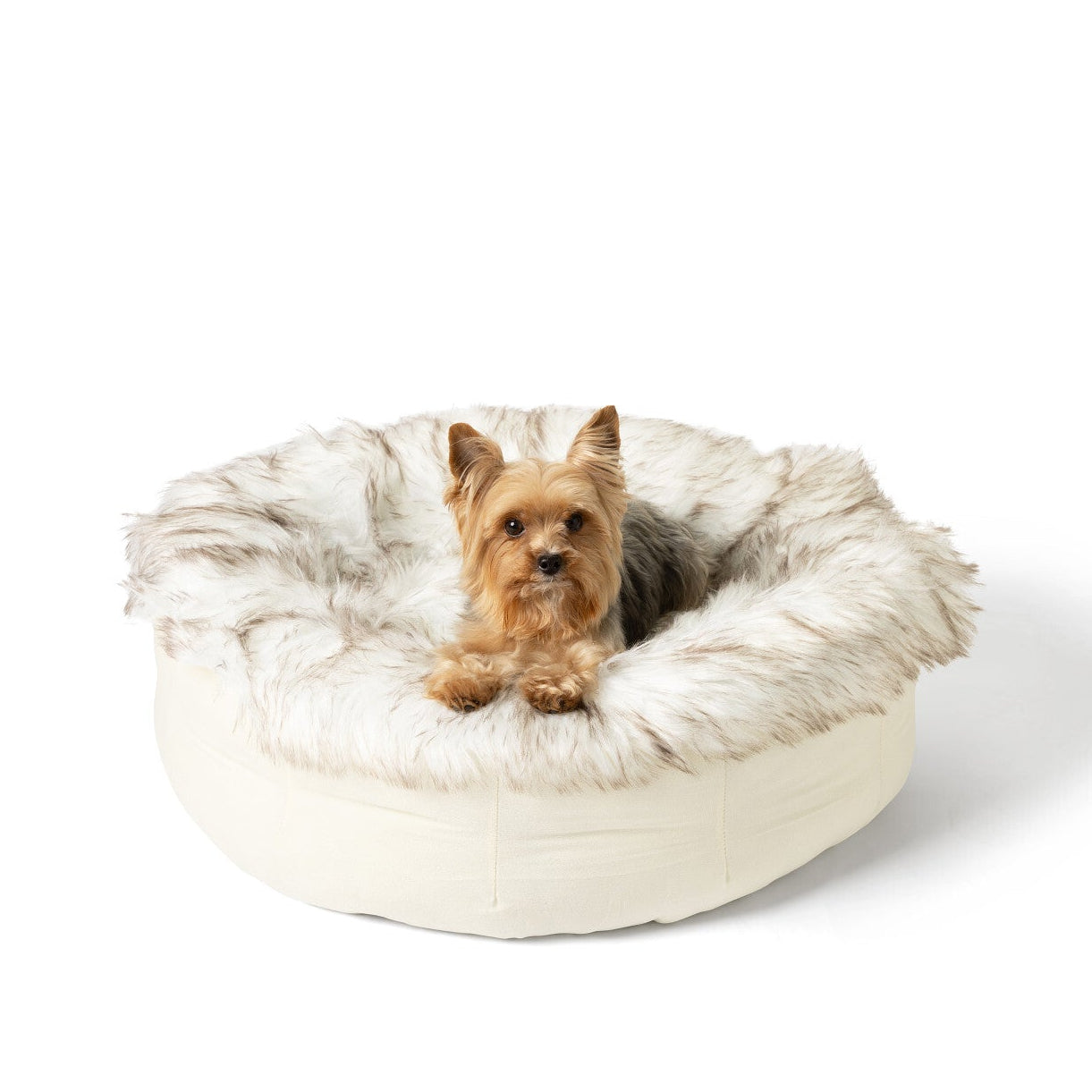 PupPouf™ Faux-Fur Donut Dog Bed