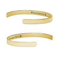 Personalized Bracelet - Custom Name in Gold, Silver or Rose Gold - Optional Heart and Paw Print