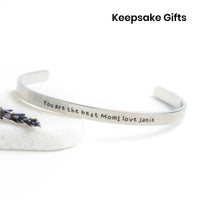 Personalized Handwriting Cuff Bracelet Custom Phrase or Quote in silver