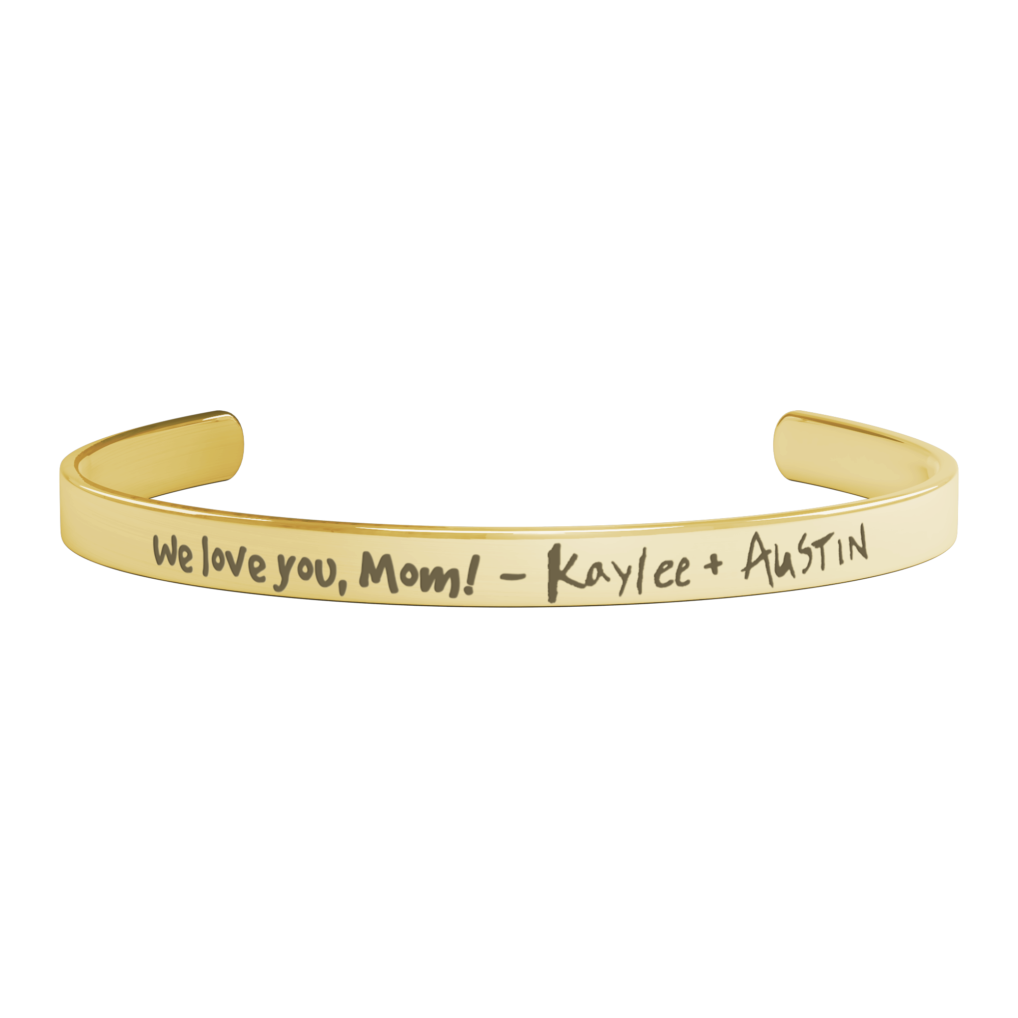 Personalized Mom Bracelet with Kid's Names in their Handwriting