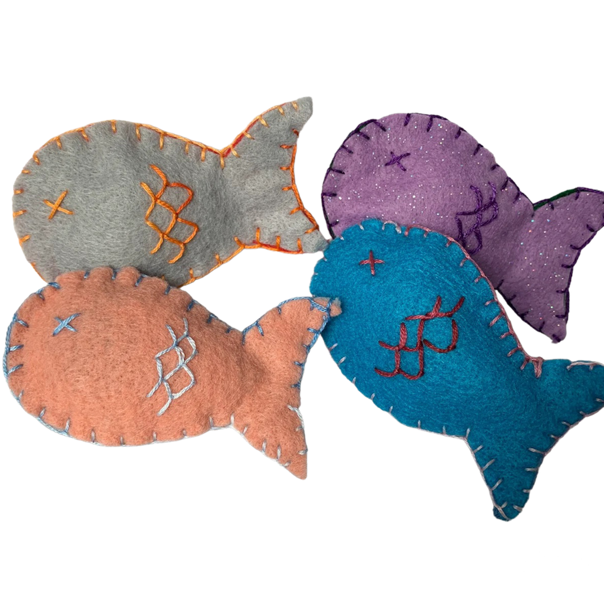Fish Cat Toy with Organic Catnip