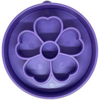 Flower Slow Feeder Dog Bowl for Enrichment - 8" diameter x 2" deep