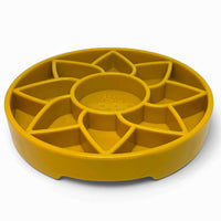 Sunflower Slow Feeder Dog Bowl for Enrichment - 8" diameter x 1.5" deep