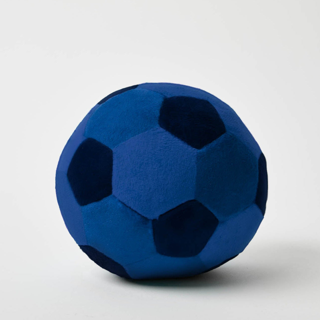 Soccer Ball Plush Dog Toy in Blue or Orange