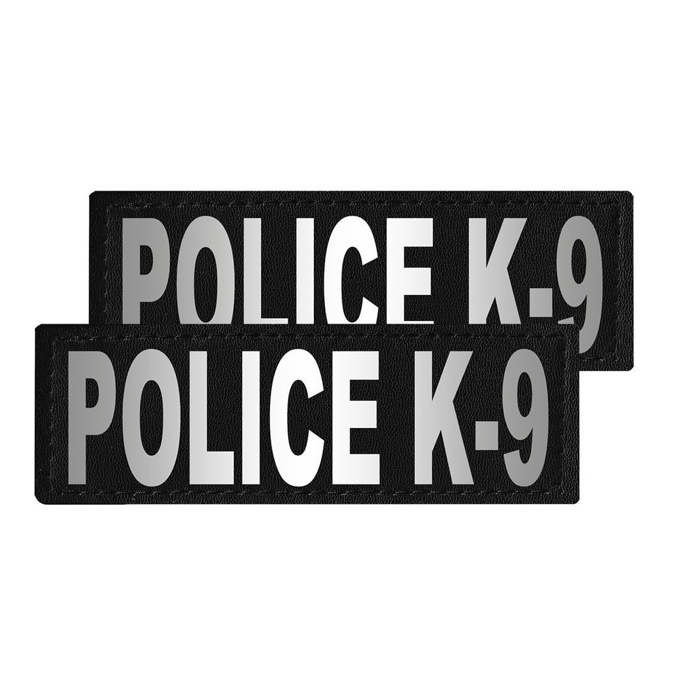 Two 'POLICE K-9' patches on a white background