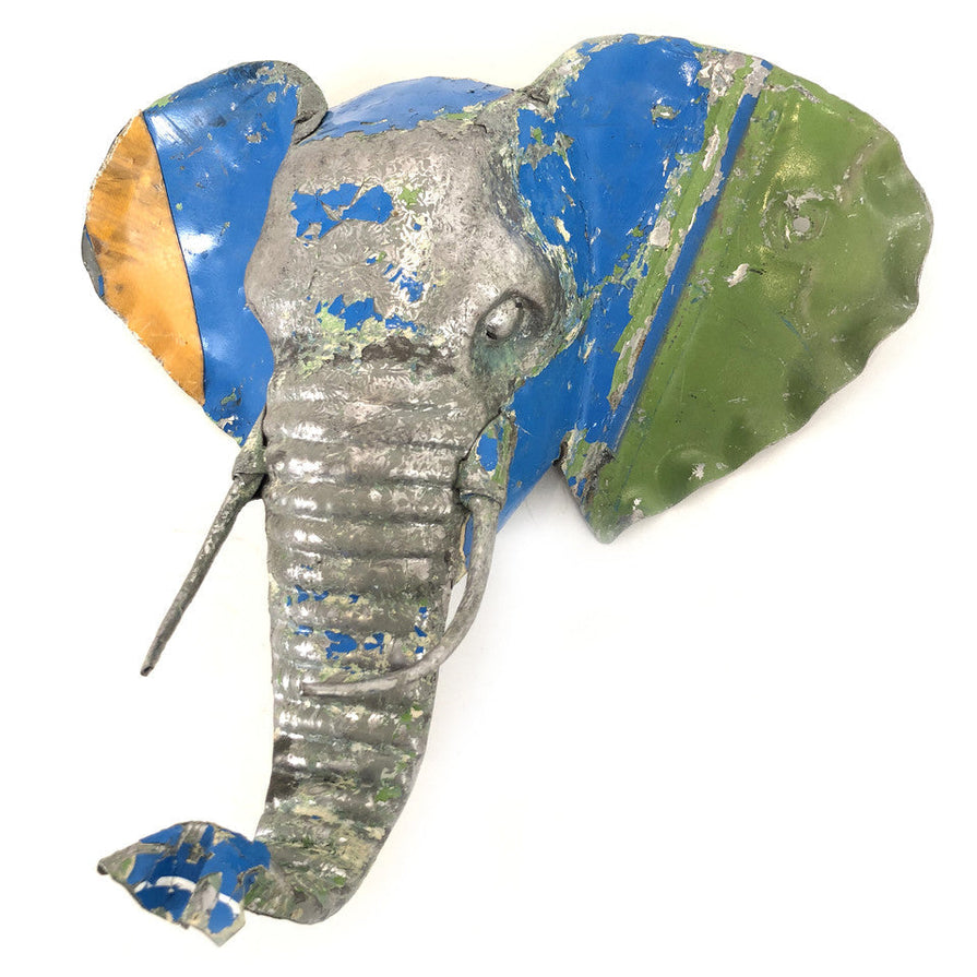 Elephant Recycled Metal Wall Art