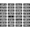 Reflective Fabric Patches for Dog Harness or Vest (Set of 2)
