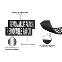 Reflective Fabric Patches for Dog Harness or Vest (Set of 2)