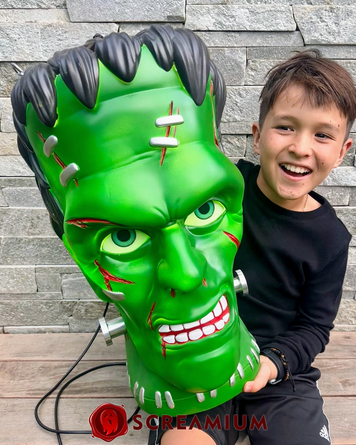 Giant Frankenstein Monster Pendant Lantern Prop: 20" Tall Waterproof Outdoor Halloween Decoration