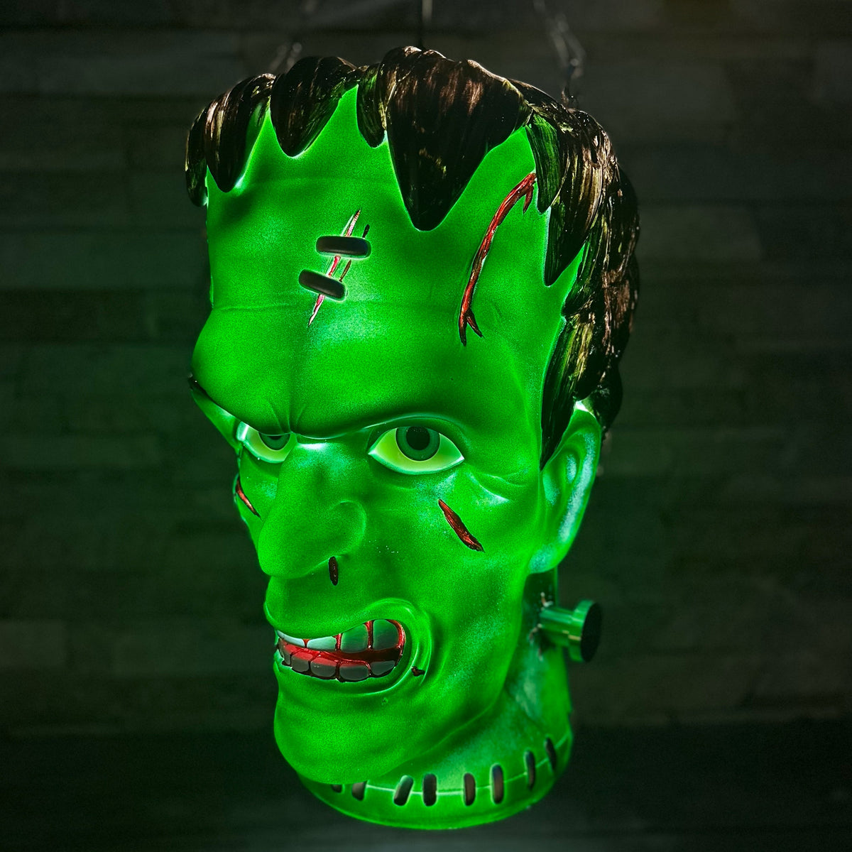 Giant Frankenstein Monster Pendant Lantern Prop: 20" Tall Waterproof Outdoor Halloween Decoration