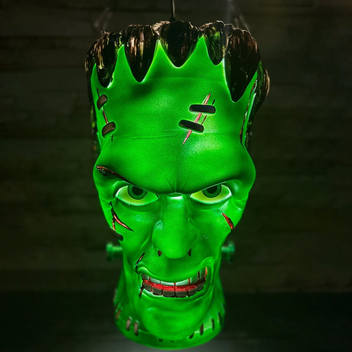 Giant Frankenstein Monster Pendant Lantern Prop: 20" Tall Waterproof Outdoor Halloween Decoration