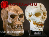 Giant Halloween Skull Animatronic Lamp Prop: 20" Tall, Heavy-Duty