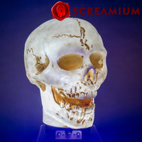 Giant Halloween Skull Animatronic Lamp Prop: 20" Tall, Heavy-Duty
