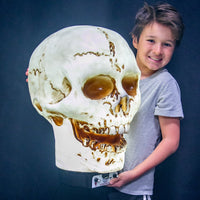 Giant Halloween Skull Animatronic Lamp Prop: 20" Tall, Heavy-Duty