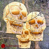 Giant Halloween Skull Pendant Lantern Prop: 20" Tall Outdoor Decoration