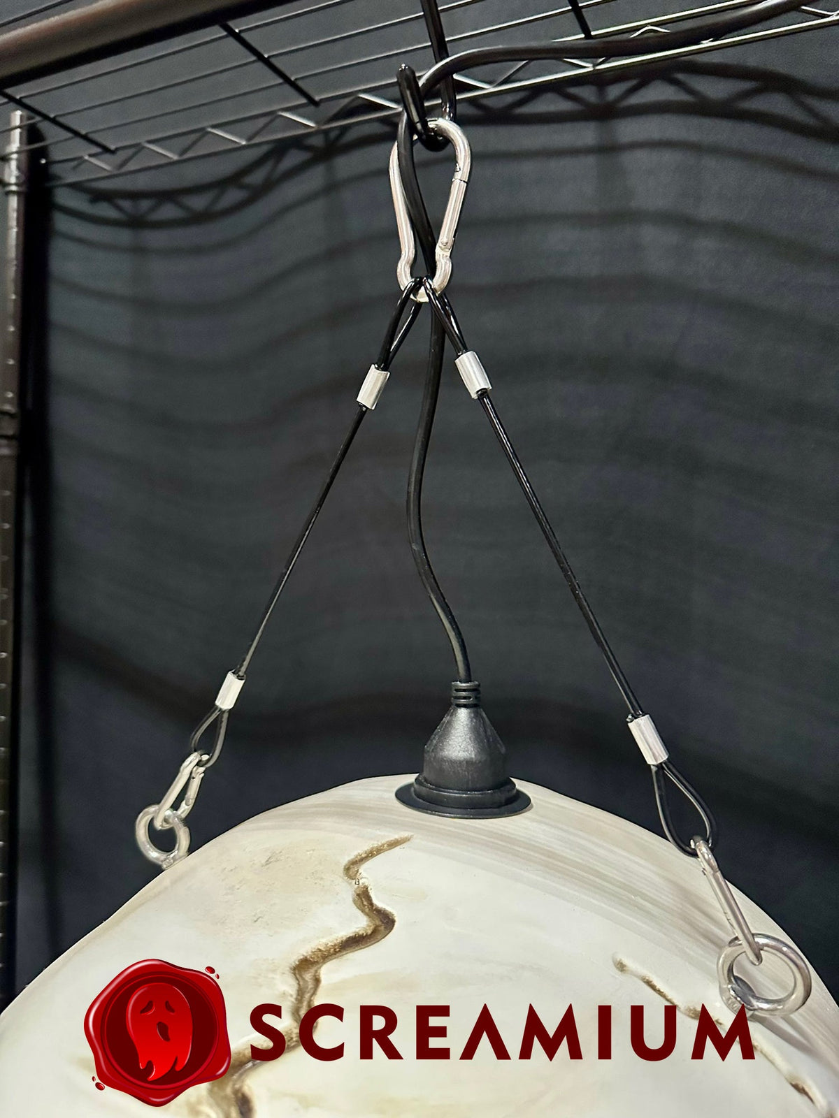 Giant Halloween Skull Pendant Lantern Prop: 20" Tall Outdoor Decoration