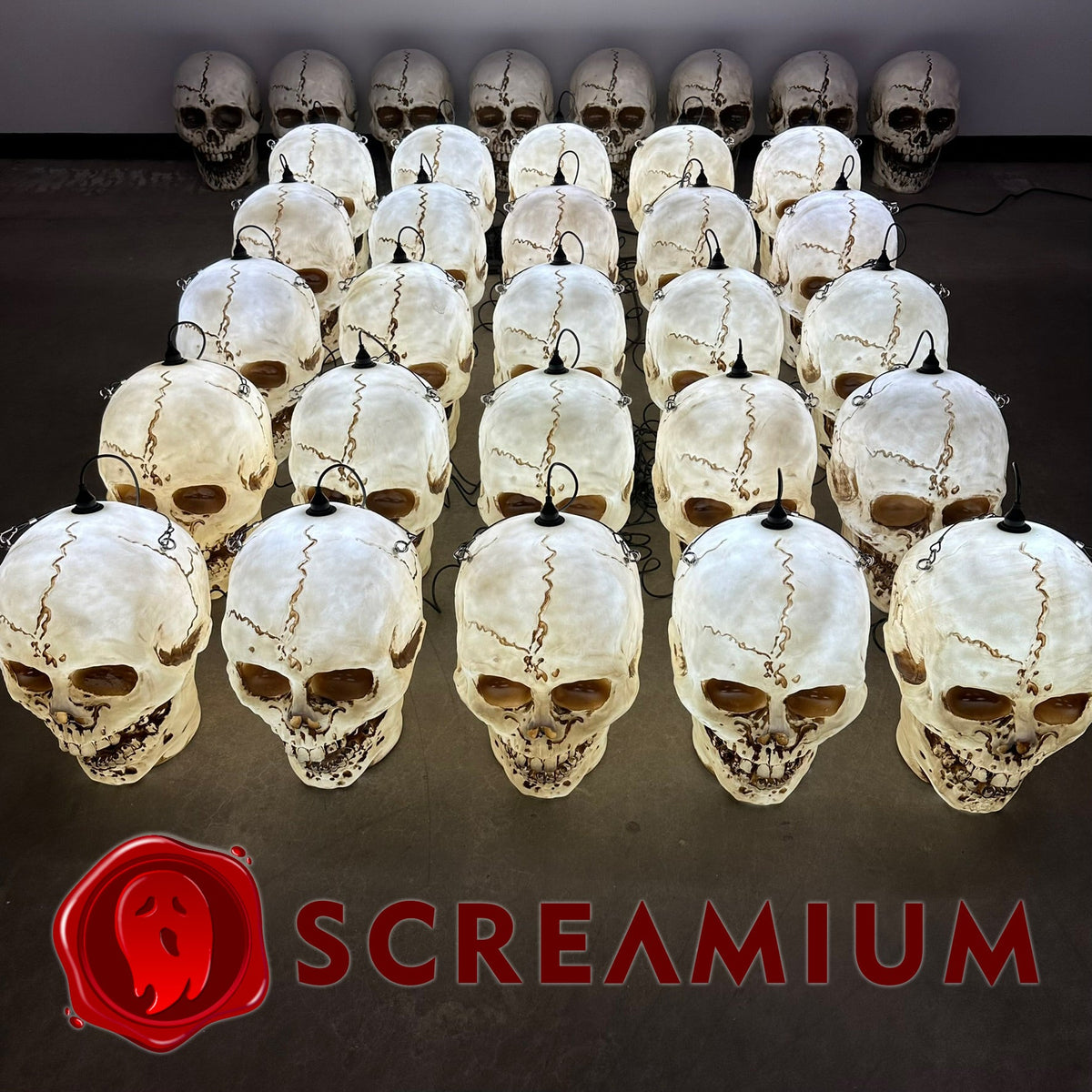 Giant Halloween Skull Pendant Lantern Prop: 20" Tall Outdoor Decoration