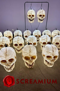 Giant Halloween Skull Pendant Lantern Prop: 20" Tall Outdoor Decoration