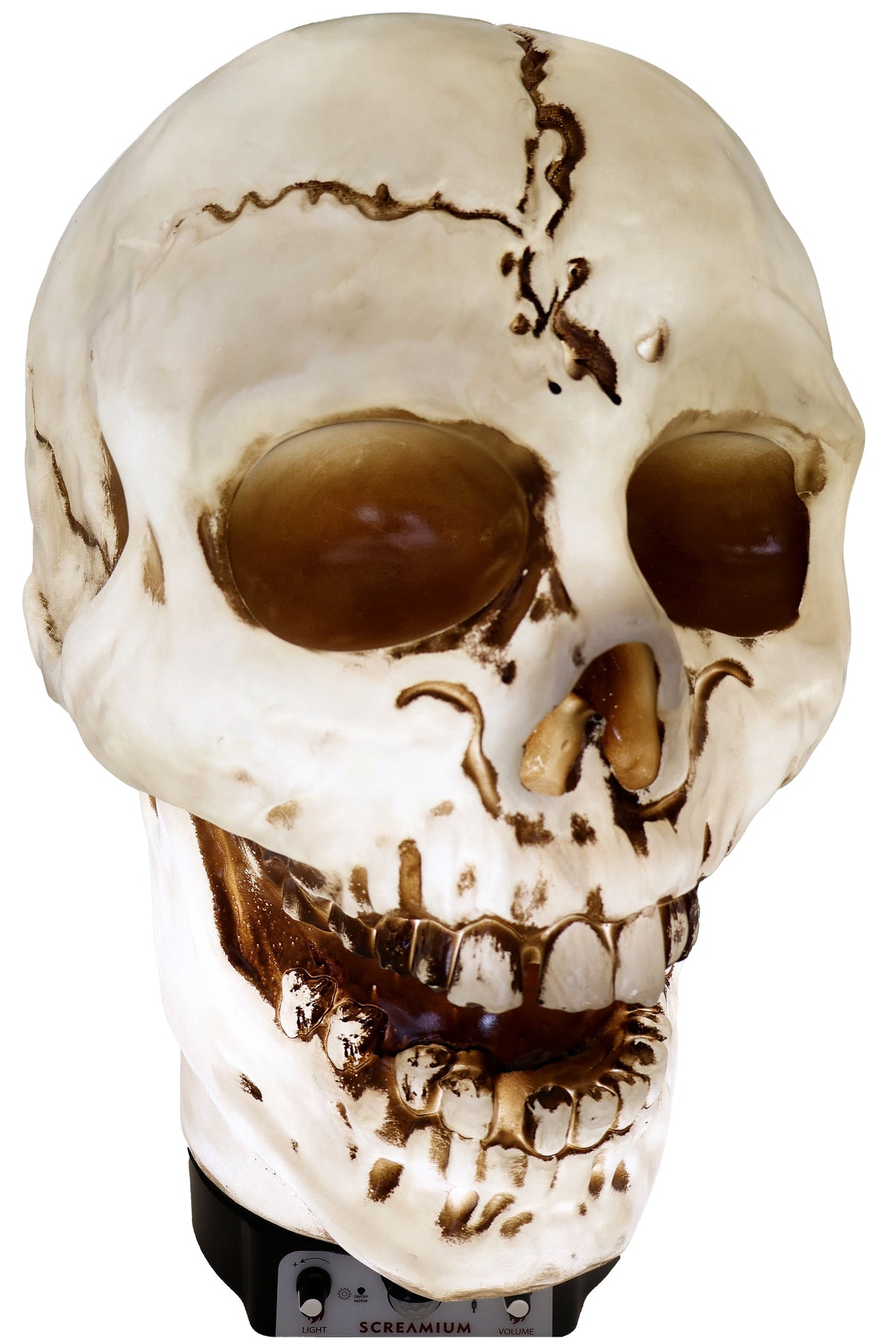 Giant Halloween Skull Animatronic Lamp Prop: 20" Tall, Heavy-Duty