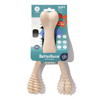 BetterBone soft dog chew toy with packaging on a white background