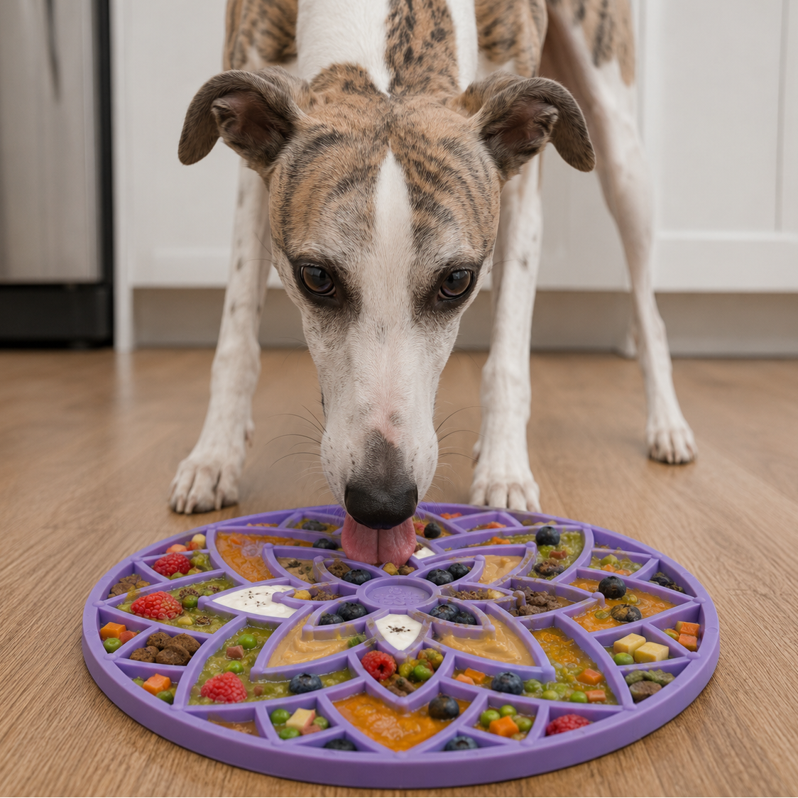 Lotus  Enrichment Lick Mat with Suction Cups - 8"