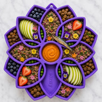 Mandala Slow Feeder Dog Bowl for Enrichment - 8" diameter x .75" deep
