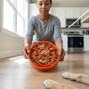 Great Outdoors Slow Feeder Dog Bowl for Enrichment - 8" diameter x 2" deep