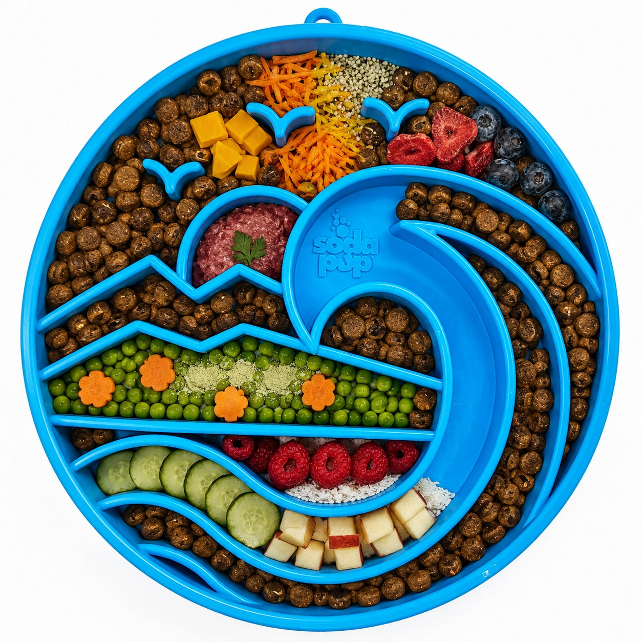 Baja Slow Feeder Dog Bowl for Enrichment - 8" diameter x 1.5" deep