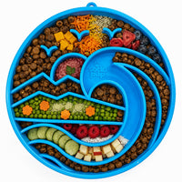 Baja Slow Feeder Dog Bowl for Enrichment - 8" diameter x 1.5" deep
