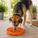 Sun and Moon Slow Feeder Dog Bowl for Enrichment - 8" diameter x 1.5" deep