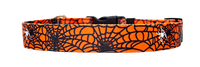 Spider Web Orange Pet Collar