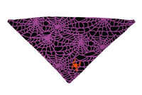 Spider Web Purple Dog Bandana