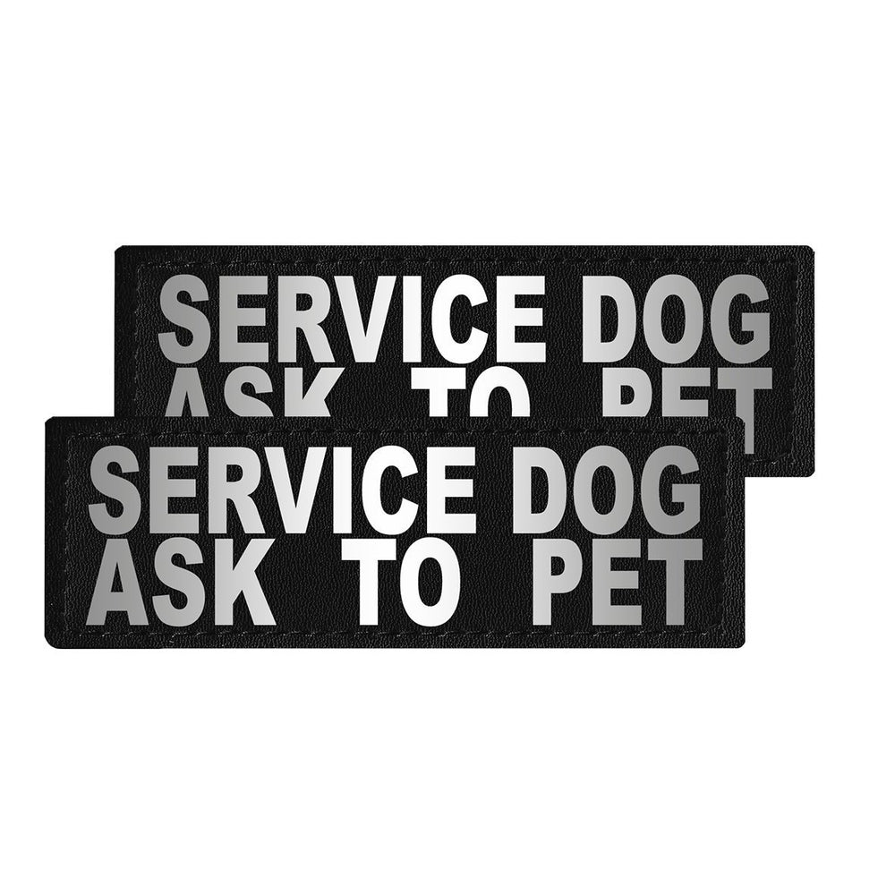 Reflective Fabric Patches for Dog Harness or Vest (Set of 2)