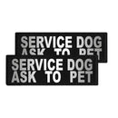 Reflective Fabric Patches for Dog Harness or Vest (Set of 2)