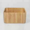 Wooden Ribbed Bins – Natural