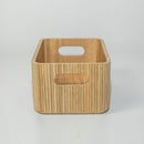 Wooden Ribbed Bins – Natural