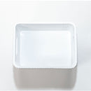 Wooden Ribbed Bins – White