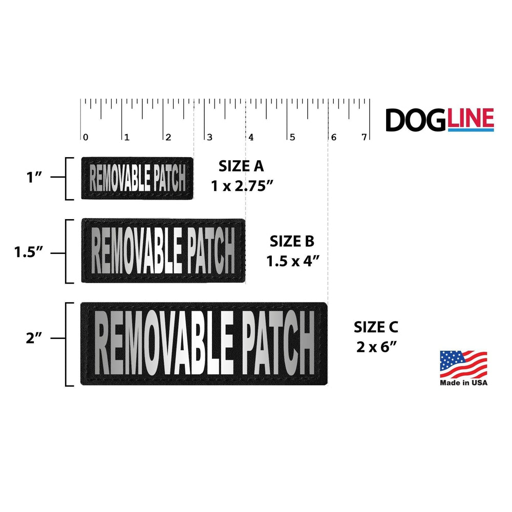 Reflective Fabric Patches for Dog Harness or Vest (Set of 2)