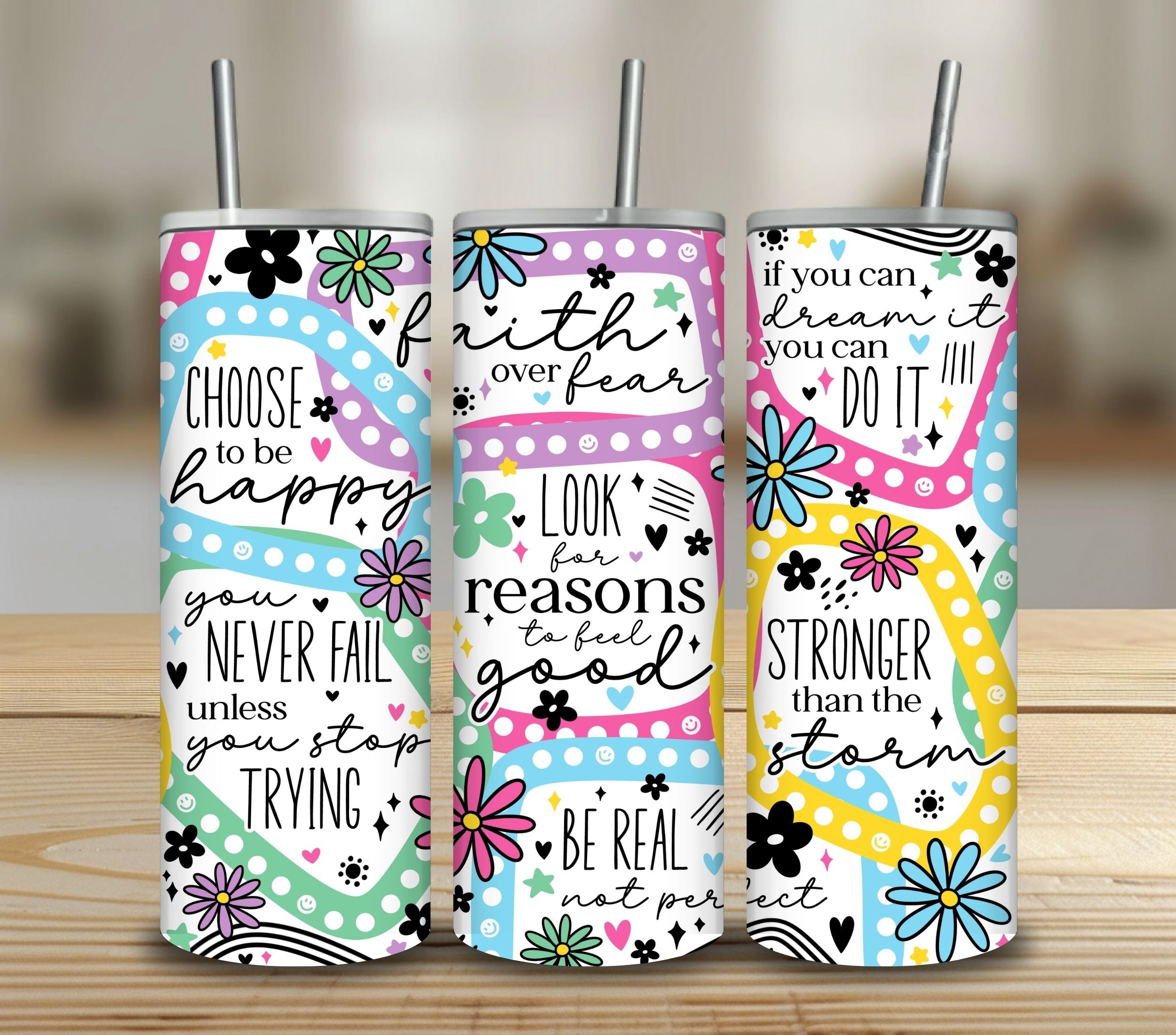 Positive Quotes Tumbler