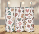 Paw Prints & Hearts Tumbler