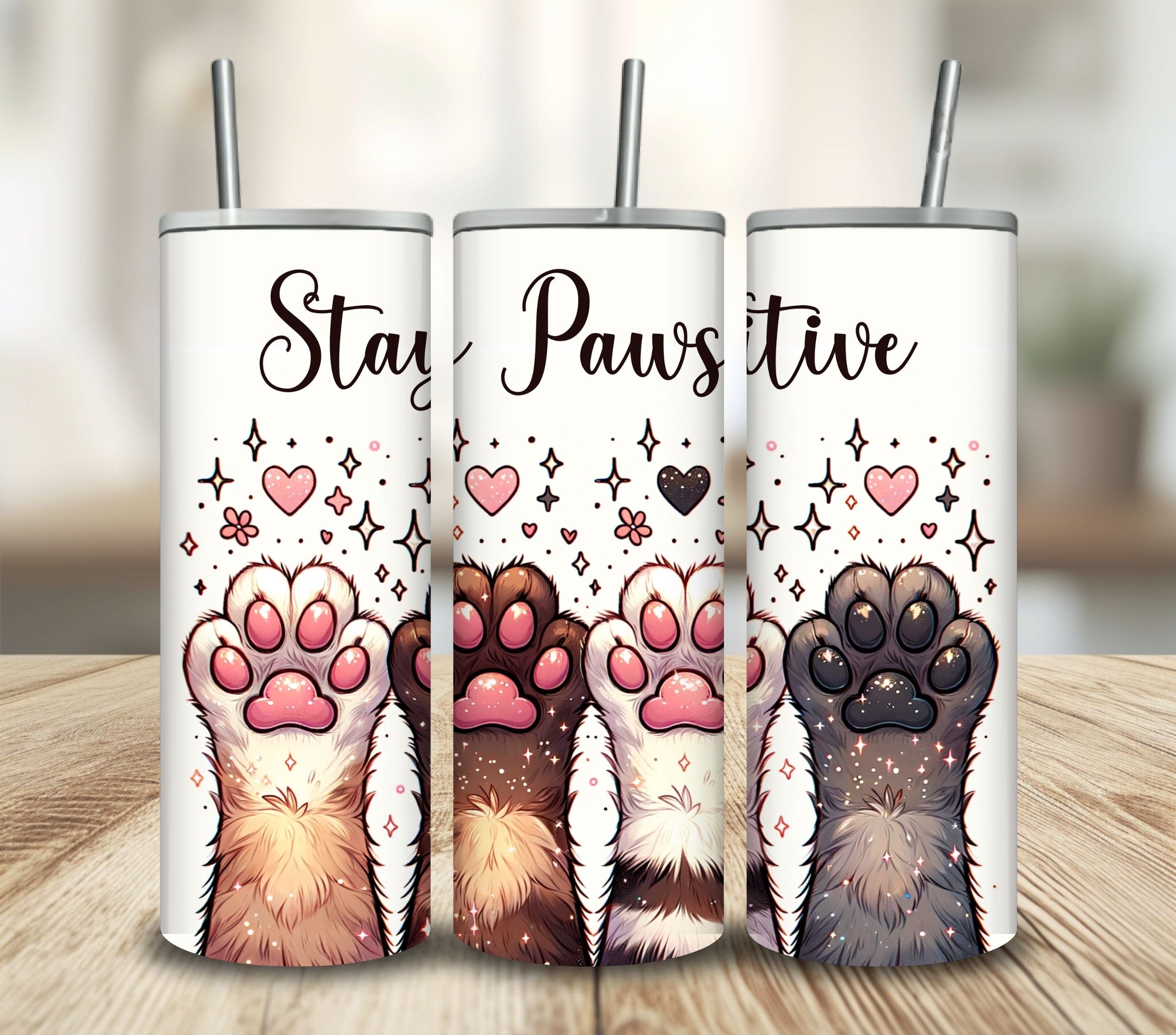 Stay Pawsitive Tumbler