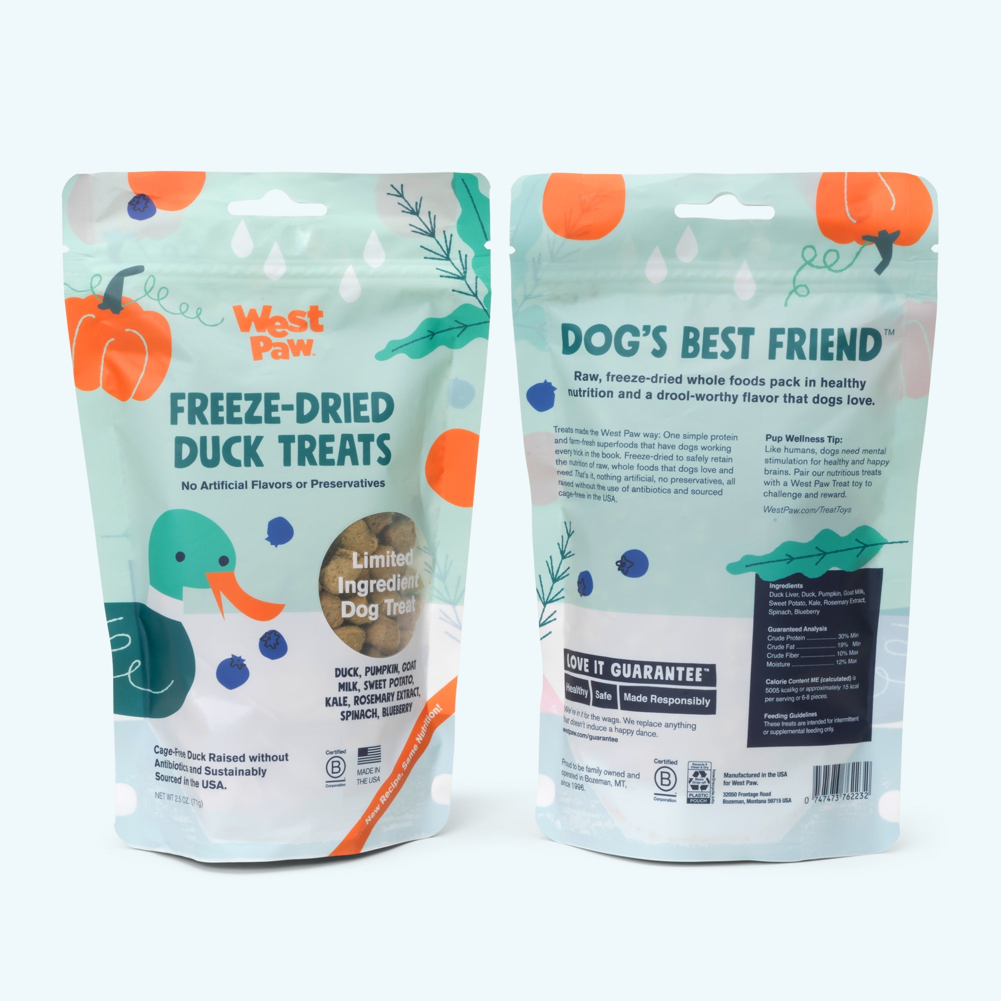 Duck Freeze-Dried Raw Dog Treats - 2.5 oz